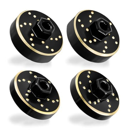 RC Brass Wheel Weights Brass Wheel Hex Adapter for 1/32 Redcat Ascent-32 | Brass Counterweight RC Upgrade Parts - color: Brass Wheel Weights Hex Adapter