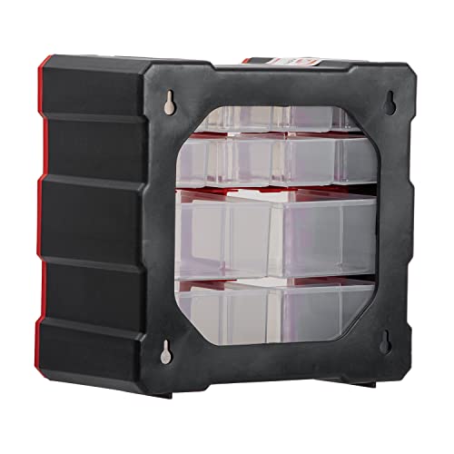 Small Parts Organizer - 12 Removeable Bin Drawers - Tool Box for Storing Hardware and Garage Organization - For Screws, Bolts, Legos, Arts and Crafts - 10” x 10” x 6” - BX08-4024 - style: 12 Drawers
