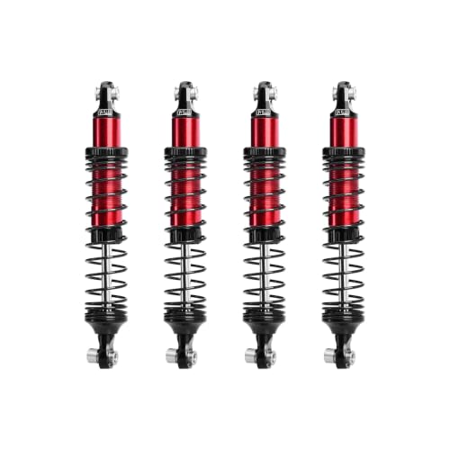 GPM Aluminum 89mm Progressive Spring Shock Set for H10 Optic，Red | Front & Rear, RC Crawler Upgrade, for VANQUISH H10 Optic, Yokohama Sparco RTR, 1/10 Scale - color: Red