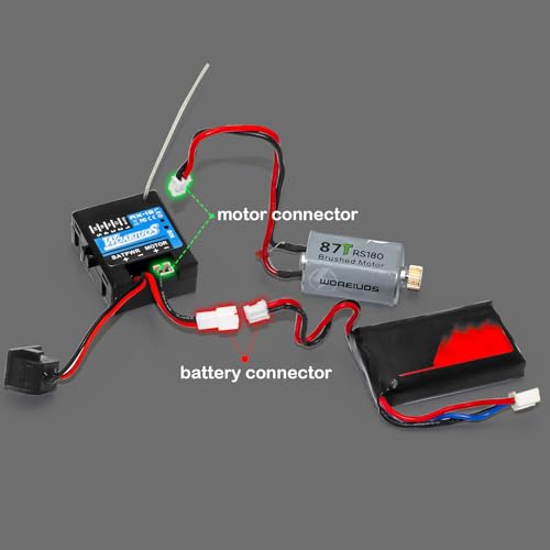 2 in 1 ESC & Receiver with 2.4G RC Transmitter ESC Remote Controller Receiver Combo Specially Designed for Axial SCX24 RC Car