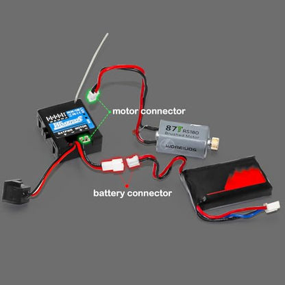 2 in 1 ESC & Receiver with 2.4G RC Transmitter ESC Remote Controller Receiver Combo Specially Designed for Axial SCX24 RC Car