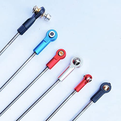 12Pcs Pushrod Connector 304 Stainless Steel Rod Linkage DIY Parts for RC Model Airplane Helicopter Boat Car M3 Length 7.87" - size: M3x7.87"