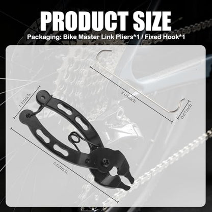 2026 Upgraded Bike Chain Tool,2-in-1 Two-Way Arc Snap Bicycle Chain Tool with Return Spring for Quick Install & Removal,Professional Master Link Pliers for 6-12 Speed Chains