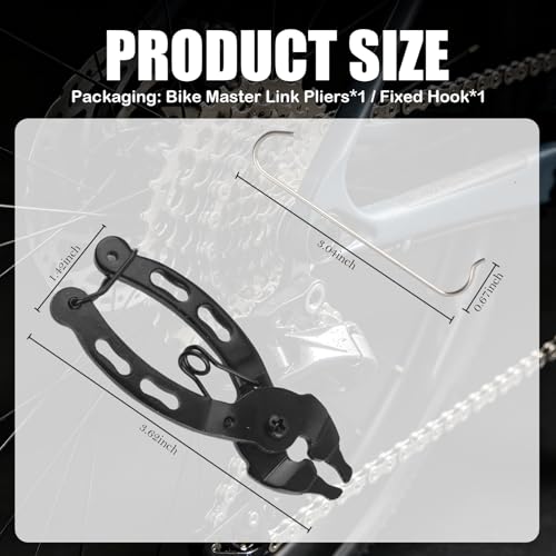 2026 Upgraded Bike Chain Tool,2-in-1 Two-Way Arc Snap Bicycle Chain Tool with Return Spring for Quick Install & Removal,Professional Master Link Pliers for 6-12 Speed Chains