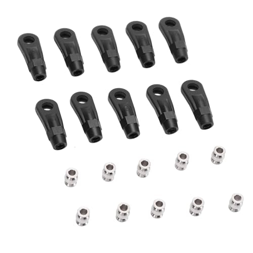 10PCS M4 Plastic Tie Rod End Ball Joint RC Link Rod Ends, Adjustable Depth Installation for Axial SCX10 I II III