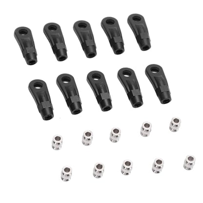 10PCS M4 Plastic Tie Rod End Ball Joint RC Link Rod Ends, Adjustable Depth Installation for Axial SCX10 I II III