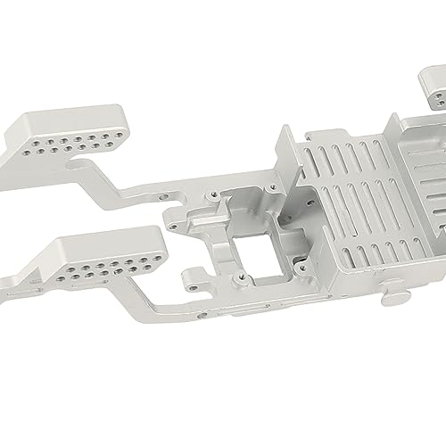 TRX4M CNC Aluminum Alloy One Body Chassis Kit Frame Girder for 1/18 RC Crawler Car TRX4-M Upgrade Parts - color: Silver