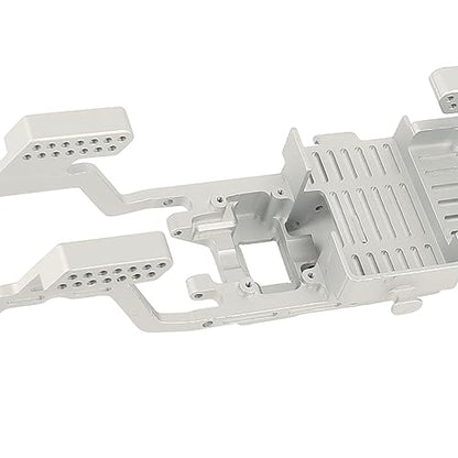 TRX4M CNC Aluminum Alloy One Body Chassis Kit Frame Girder for 1/18 RC Crawler Car TRX4-M Upgrade Parts - color: Silver