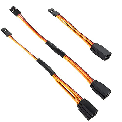 8PCS JR Plug Splitter,JR Male Female Y Cable,JR Y Parallel Adapter Splitter Harness Compatible with RC Model Cars or Airplanes