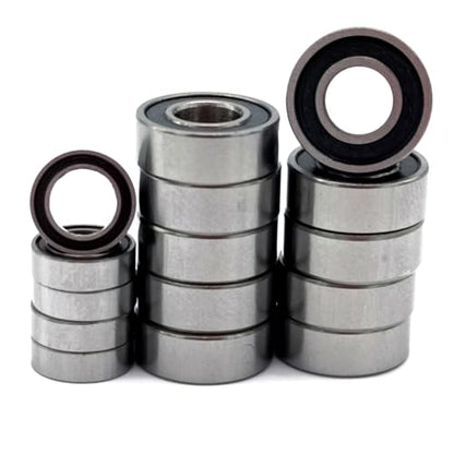 15pcs Rubber Sealed RC Ball Bearings Kit 5x8x2.5mm 5x11x4mm Compatible with Tamiya Grasshopper Lunchbox Hornet 1/10 RC Car Upgrade Parts