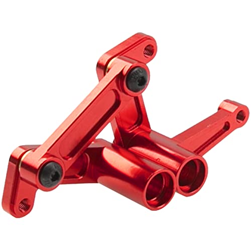 Aluminum Steering Bellcranks Drag Link Parts w/Ball Bearings Upgrade Part #3743 Compatible with Traxxas Slash 2WD Rustler VXL Bandit 1/10 RC Car (Red) - color: Red
