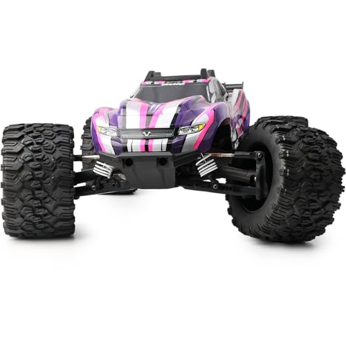 Preglued Larger RC 2.8" Monster Truck Tires and Wheels Mounted 12mm Hex for 1/10 Traxxas Stampede Rustler VXL 4x4 2WD Redcat Volcano EPX Pro-Upgrade 1/10 Scale RC Truck Tires Wheels MT Tyres - style: 2.8 RC truck tires 1/10