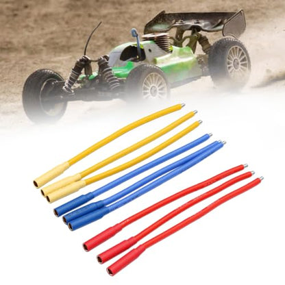 Generic ESC Extension Cable, 14AWG Silicone ESC Wire with 4.0mm Banana Female Connector, 9 Pack 120mm for RC Cars Boats Brushless Motor Setup