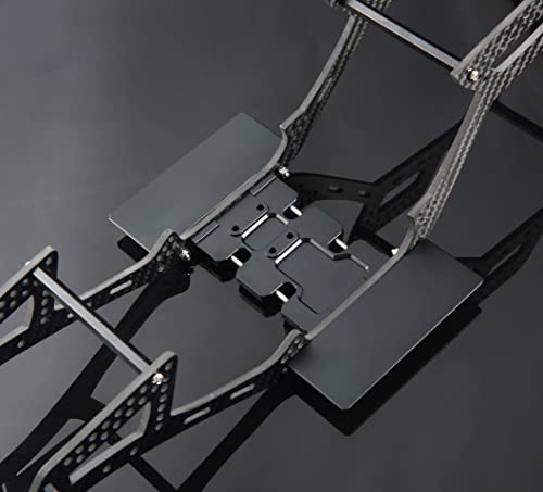 RC Chassis Kit, Carbon Fiber LCG Chassis, Cheater Rigs Frame Rails, Gen2 Lightweight Thickened for 1/10 RC Rock Crawler Axial SCX10 I II Element Enduro (Gen2 LCG Chassis Kit)