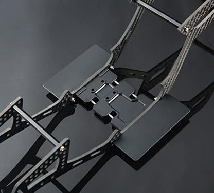 RC Chassis Kit, Carbon Fiber LCG Chassis, Cheater Rigs Frame Rails, Gen2 Lightweight Thickened for 1/10 RC Rock Crawler Axial SCX10 I II Element Enduro (Gen2 LCG Chassis Kit)