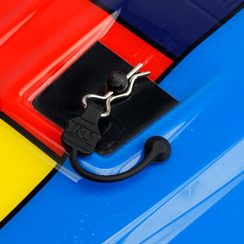 8PCS TGCWENG Universal RC Body Clips w/Pull Tabs Car Clips R Clips for All 1/10 1/12 Scale TRX4 Losi HPI Arrma Kyosho Himoto RC Car Truck Crawler Body Shell Upgrades (1.2mm Black Clips+Black Pull) - color: Black Clips+Black Pull
