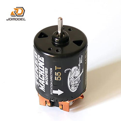 JDM 540 Brushed Motor 55T for 1/14 Rc Crawler Cars Lesu Rc Tractor Truck,Compatible with DIY Tamiya Model