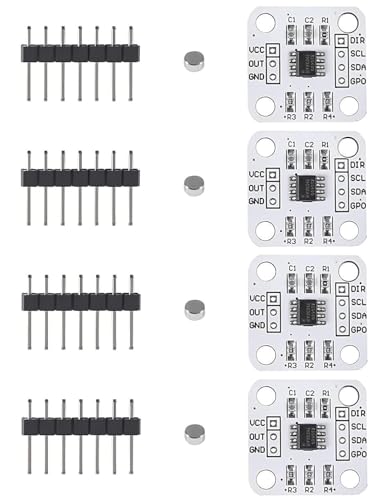 WWZMDiB 4Pcs AS5600 Magnetic Encoder 3.3V 12bit high Precision Magnetic Induction Angle Measurement Sensor Module，Mainly Used to Obtain Information Such as Progressive Motor Speed
