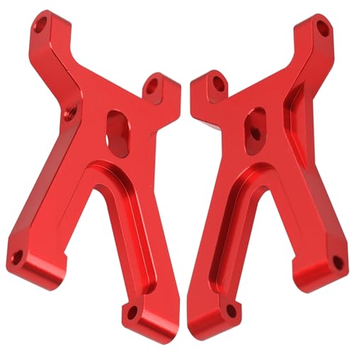 Aluminum Steering Knuckles Kit Swing Arm A-Arms & Shock Absorbers Compatible with Wltoys 1/18 A949 A959 A969 A979 K929 RC Car (Red) - color: Red