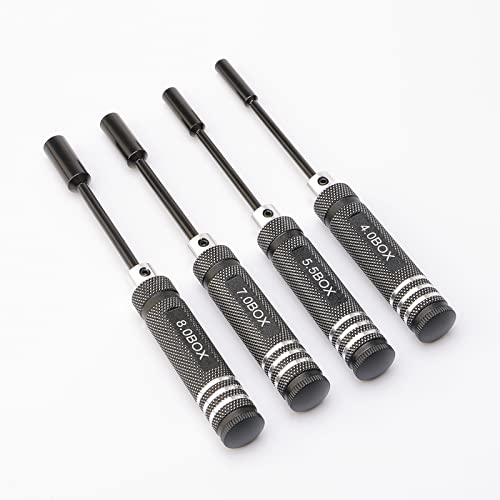 4PCS RC Repair Tools Nut Drivers Hex Screwdriver Set | 4.0mm, 5.5mm, 7.0mm, 8.0mm, For RC Models Car Boat Airplane