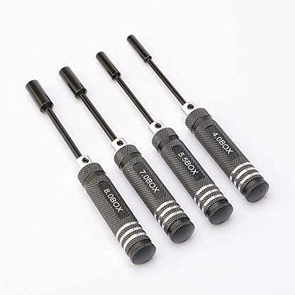 4PCS RC Repair Tools Nut Drivers Hex Screwdriver Set | 4.0mm, 5.5mm, 7.0mm, 8.0mm, For RC Models Car Boat Airplane
