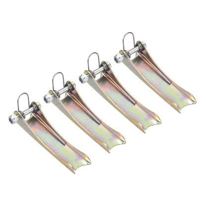 uxcell 5T Hook Safety Latch Kit, 4 Pack Thickened Metal Clevis Slip Hook Replacement Latch for Towing Receiver Hitch Truck Trailer, Color Steel (2.7 Inch / 68mm Length, 0.8mm Thinkness) - size: 5T, 2.7" / 68mm