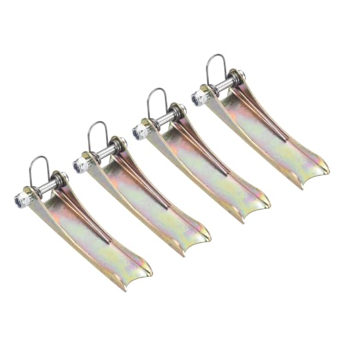 uxcell 5T Hook Safety Latch Kit, 4 Pack Thickened Metal Clevis Slip Hook Replacement Latch for Towing Receiver Hitch Truck Trailer, Color Steel (2.7 Inch / 68mm Length, 0.8mm Thinkness) - size: 5T, 2.7" / 68mm