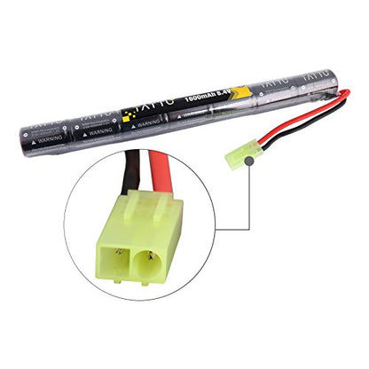 TATTU 8.4V NiMH Airsoft Battery,1600mAh Butterfly Nunchuck Stick Battery with TMY Connector for Airsoft