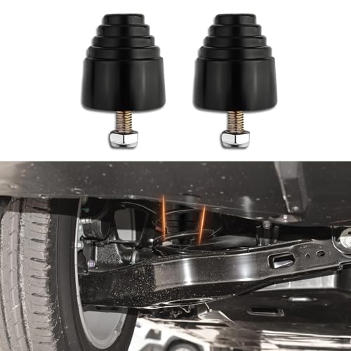2PCS Suspension Bump Stop, Rear Leaf Spring Bumpers, Bump Stops Kit with Nuts, Universal Rubber Bump Stop Automotive Accessories for Most Cars Trucks Vans Shock Absorption and Cushioning