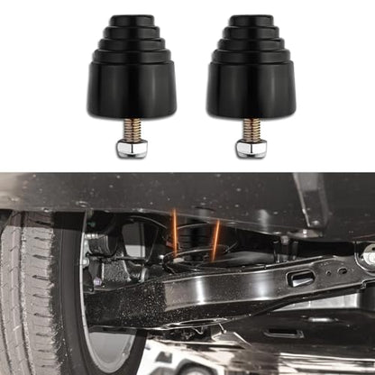 2PCS Suspension Bump Stop, Rear Leaf Spring Bumpers, Bump Stops Kit with Nuts, Universal Rubber Bump Stop Automotive Accessories for Most Cars Trucks Vans Shock Absorption and Cushioning