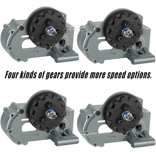 Metal Transmission Complete Upgrades Part for 1/10 Slash/Rustler/Stampede/Bandit 2WD(VXL),Gearbox Case w/76T 83T 86T 90T Gear,Diff,Slipper Clutch & Rebuild Kit,Pressure Plate,Titanium - color: Titanium(1set)