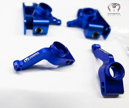 Aluminum Blue Knuckles Set (Complete) for 4x4 Slash, RUSTLER, Stampede, HOSS - Steering Knuckles, Steering Blocks and Rear Axle Carriers