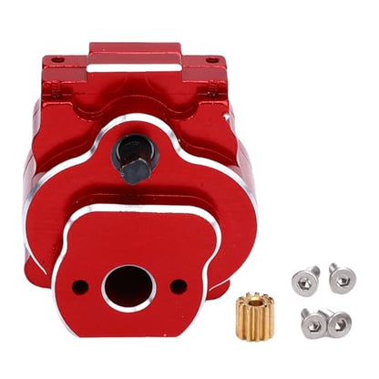 RC Complete Transmission, CNC Aluminum Alloy 24:1 Complete Transmission Smooth Operation for 1/18 RC Crawler Car Upgrade Part (Red) - color: Red