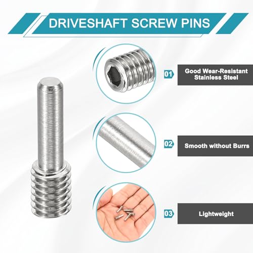 MECCANIXITY 5 Pack Driveshaft Screw Pins, M4x14x5mm Universal Stainless Steel Drive Shaft Screw Pins, RC Car Repair Parts for Electric Car/Truck Replacement - size: M4x14x5mm