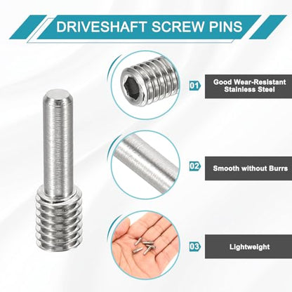 MECCANIXITY 5 Pack Driveshaft Screw Pins, M4x14x5mm Universal Stainless Steel Drive Shaft Screw Pins, RC Car Repair Parts for Electric Car/Truck Replacement - size: M4x14x5mm