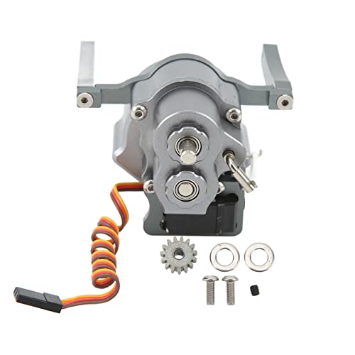 VBESTLIFE RC Front Gearbox, Aluminum Alloy Transmission Case for Axial SCX10 1/10 Crawler Upgrade Parts 313mm Wheelbase CNC Machined - color: Titanium