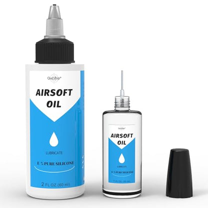 100% Silicone Airsoft Gun Oil & Air Chamber Lube, 2 oz + 1 oz Oiler Kit | CO2 & Airgun Care, Low-Viscosity Fast-Spreading Formula, Protects O-Rings & Seals, for PCP, Spring-Piston, Valves & Nozzles - size: 2+1oz