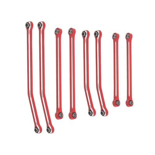 Hobby Details Aluminum Rear Axle Gear Box Skid Link Wheel Upgrade Set for 1/30 Axial SCX30 Jeep Wrangler RC Cars, Red (Skid Link Rods) - color: Skid Link Rods