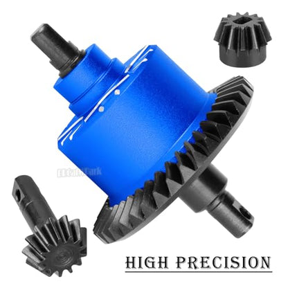 Front Rear 37T Differential Gear Upgrades Part for 1/10 Slash 4X4 (VXL)/Rustler 4X4 (VXL)/Stampede 4X4 (VXL)/Jato 4X4 (VXL) 4WD,XO-1,RC Steel #45 Diff Set Hop Ups,Navy Blue - color: Navy Blue - (37t Differential)