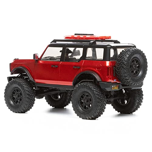 Axial RC Truck 1/24 SCX24 2021 Ford Bronco 4WD Truck Brushed RTR (Comes with Everything Needed), Red, AXI00006T1