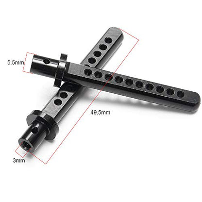 4PCS Aluminum Body Post Mounts for 1/10 RC Crawler Axial SCX10 (Black) | 3 Color,Heavy-duty Aluminum,CNC-Machined Body Posts Upgrade Part - color: Black