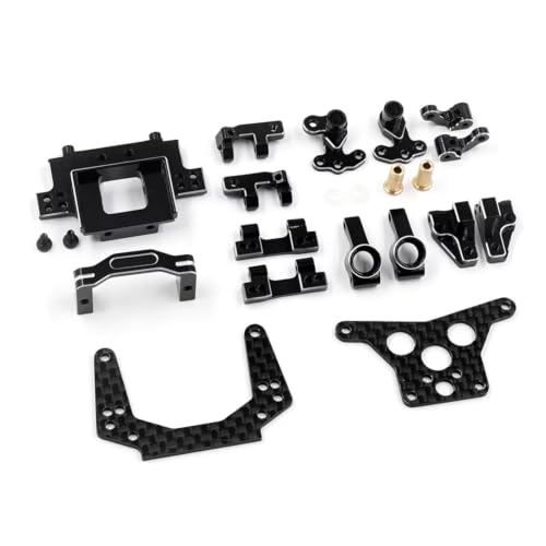 Upgrade Set Aluminum Steering C Hub Shock Towers Arm Mount for Team Associated Rc10 for Buggy 1/24 RC Car Upgrades Parts TARC-S01BK RC Modifications Spare