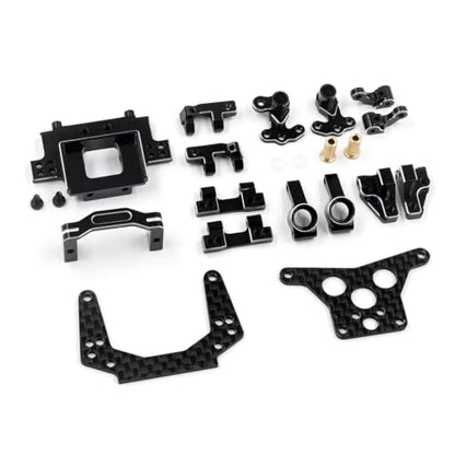 Upgrade Set Aluminum Steering C Hub Shock Towers Arm Mount for Team Associated Rc10 for Buggy 1/24 RC Car Upgrades Parts TARC-S01BK RC Modifications Spare