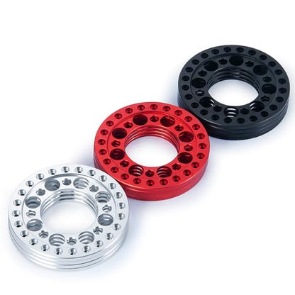 4pcs 2.2inch Aluminum RC Beadlock Wheel Replacement Ring for 1/10 RC Crawler Car 2.2" Wheels Rim (Silver) - color: Silver