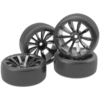 OD62mm Hard Plastic RC Drift Car Tires & Wheel Rims 12mm Hex Tyre & RC 1/10 Drift Tires W/Plastic Wheel Rims 12mm Hex