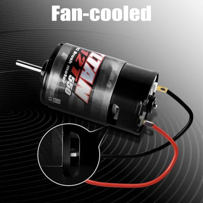RC Car Motor Waterproof 550 35T Brushed Motor for 1:10 RC Crawler Axial SCX10 AXI03007 JL 90046 TRX4 TRX6 RC Car Truck Boat - size: 35T