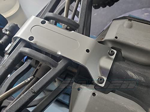 Aluminium Alloy Rear Chassis Skid Plate fits Traxxas 1/10 New EREVO 2.0 E REVO - Blue
