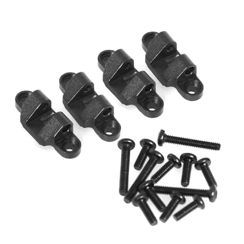 Aluminum Lower Pull Rod Fixed Mount RC Upgraded Parts for LOSI 1/18 Mini LMT 4X4 Brushed Monster Truck RTR-LOS01026 RC Car, Black - color: Black Lower Rod Fixed Mount