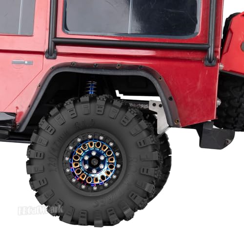 1.9 Brass Wheel Tires for 1/10 SCX10 SCX10 II 90046 SCX10 III AXI03007 SCX10 Pro TRX4 TRX6 Gen7/8 D90 VS4-10 MST CFX RC Crawler Car,1.9 Brass&Aluminum RC Off Road Wheels and Tires,Colorful - color: Colorful - (4pcs Wheel Tires)
