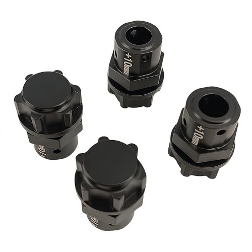 10mm Extended Wheel Hex Hub Set for ARRMA Kraton Mojave Infraction 6S (Black) | Aluminum,1/8,1/7,Outcast,Big Rock,Felony,Limitless,Upgrade Parts,CNC Machined,High Strength - color: Black